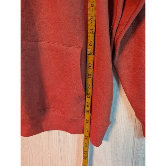 Ariat REAL Hoodie Pullover Sweatshirt Womens Large Orange Sleeve Logo Western - Picture 7 of 7
